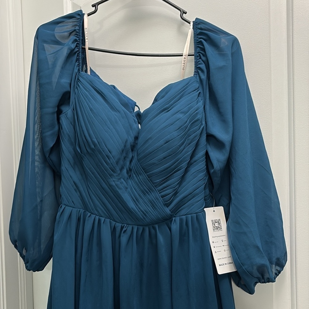 Lavétir Teal Formal Bridesmaid Wedding Maxi Dress Size 10 - Picture 4 of 14